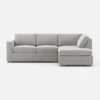 Glozin II Sectional Sofa in Latex—Gray